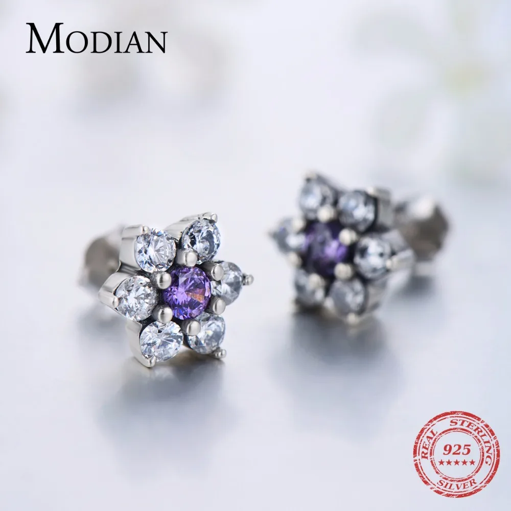 Modian Высокое качество 100% 925 серьги подвески с цветочным украшением из чистого