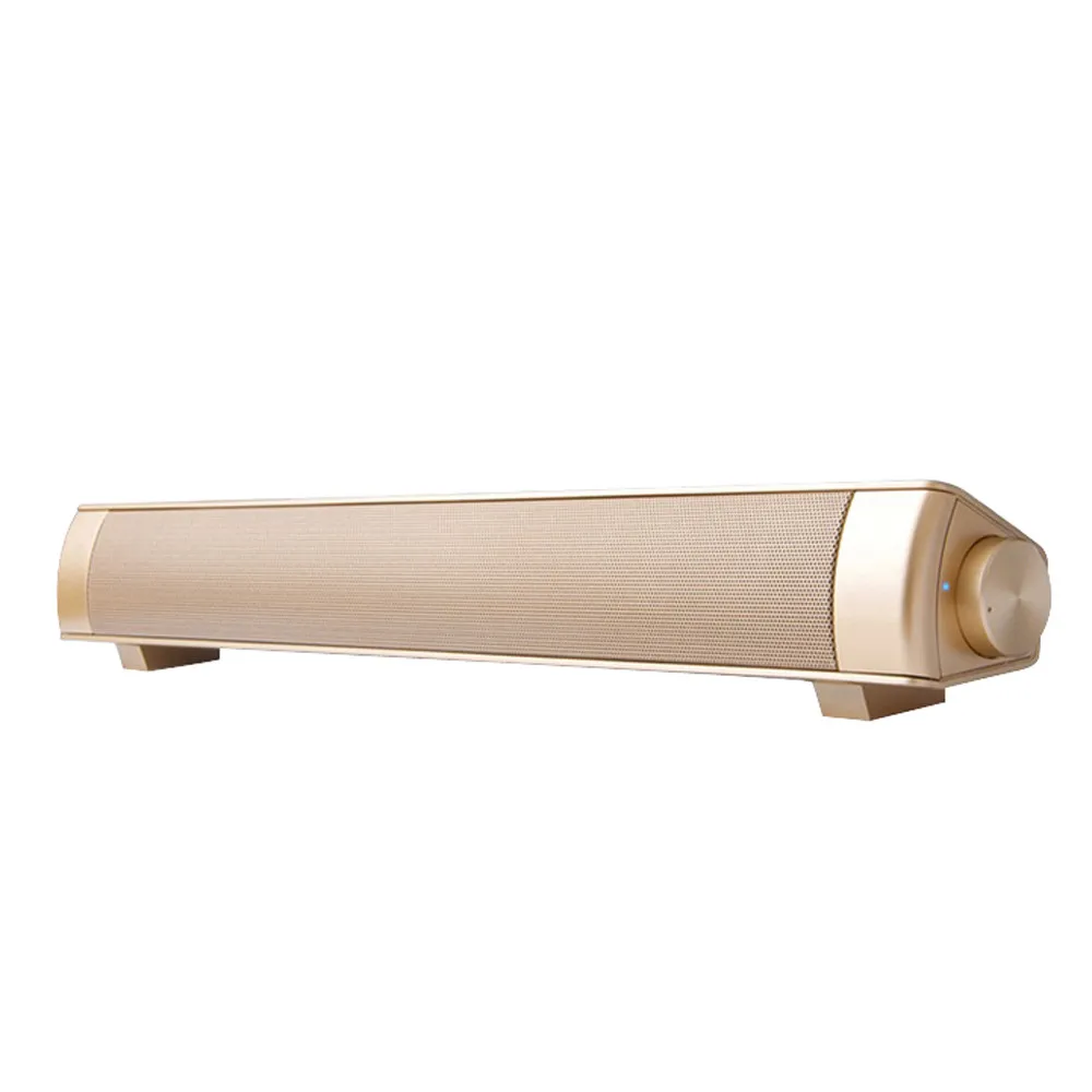 Gold Stereo Sound Dual Speaker BT4.1 Sound System For TV Computer Portable Home Theater Bluetooth Audio TF Card Hands-free Calling - Цвет: Gold