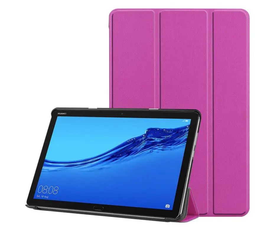 MediaPad T5 purple Планшетный чехол для huawei MediaPad T5 10,0 магнитной застежкой из искусственной кожи чехол для huawei Медиа Pad AGS2-W09 AGS2-L09 AGS2-L03 AGS2-W19 10,1" - Цвет: MediaPad T5 purple