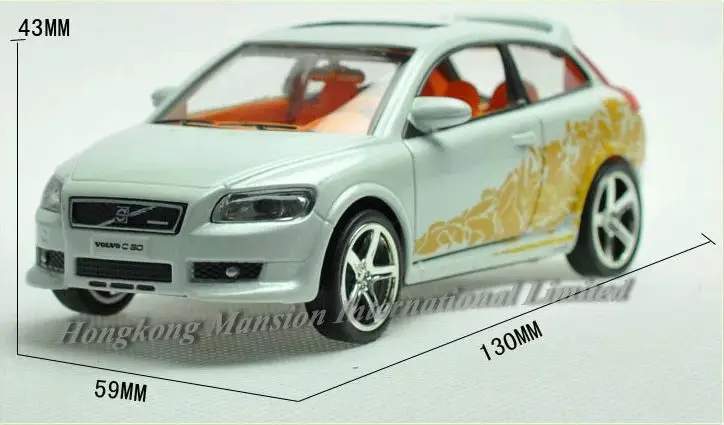 1:32 Весы сплав металла литья под давлением модели автомобиля для Volvo C30 игрушки