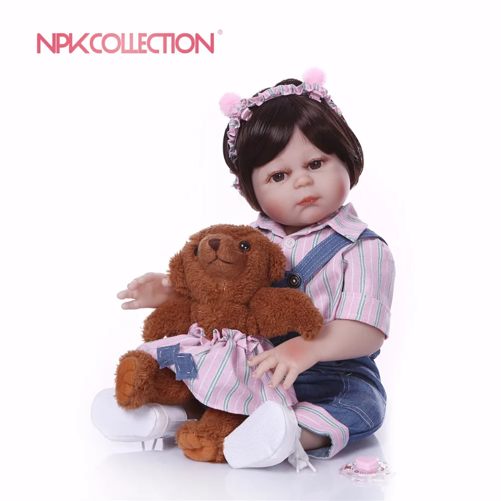 Реалистичная кукла реборн NPKCOLLECTION Мягкая силиконовая подарок для девочек 46 см
