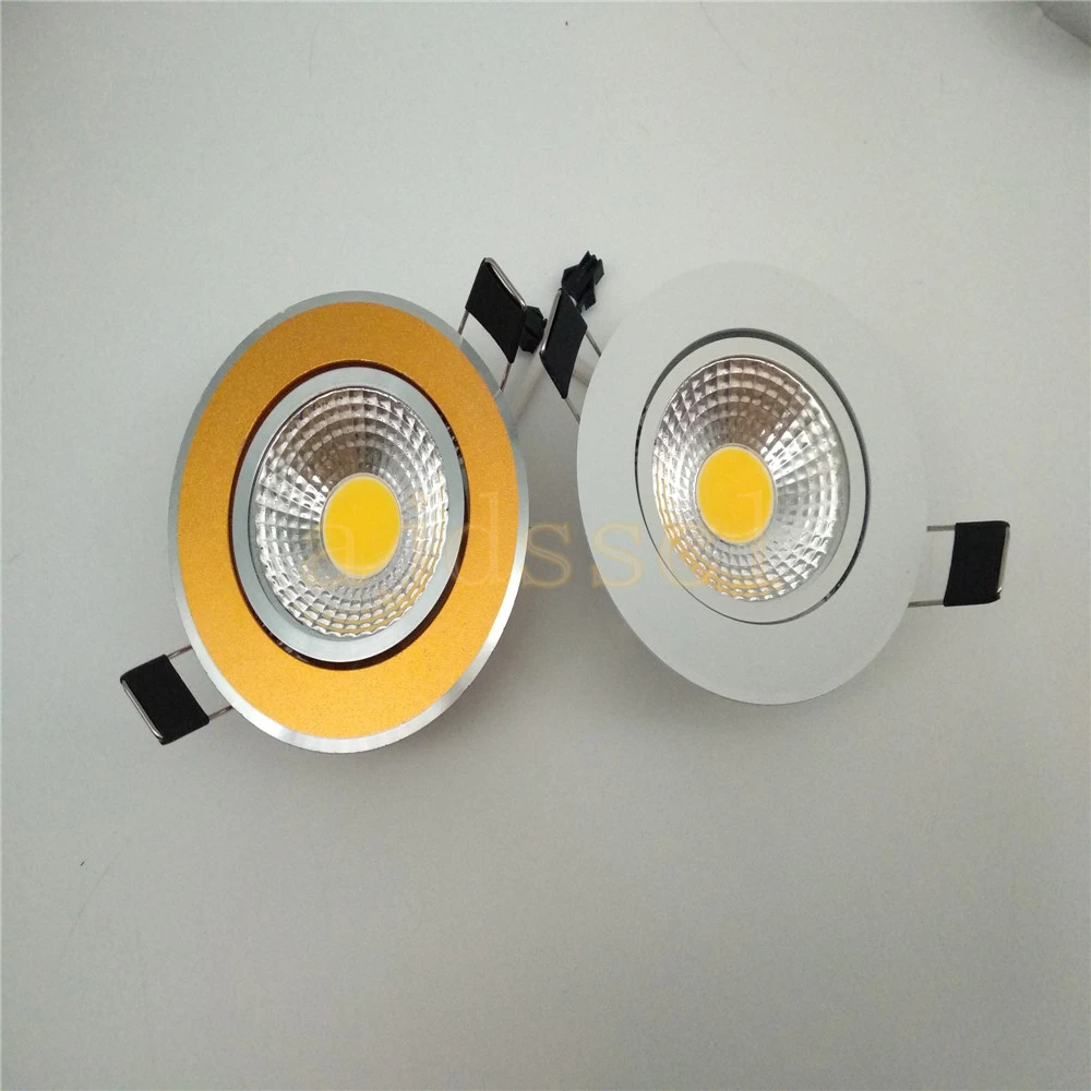 LED Downlight Led lámpara LED Spot lámpara COB techo 3w 5w 7w 12w Dimmable AC110V/220V empotrada luces iluminación interior