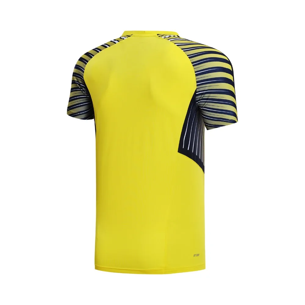 Мужские футболки для бадминтона Li Ning футболка из 100% полиэстера с дышащей