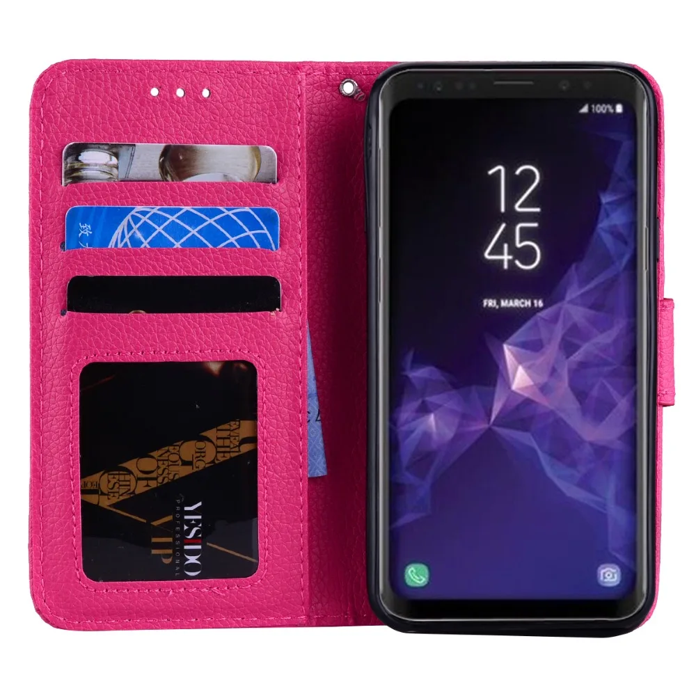 Кожаный флип-чехол для samsung Galaxy A6 A8 плюс J4 J6 A3 A5 J3 J5 J7 S3 S4 S5 S6 S7 край S8 S9 Бумажник Чехол-держатель для телефона