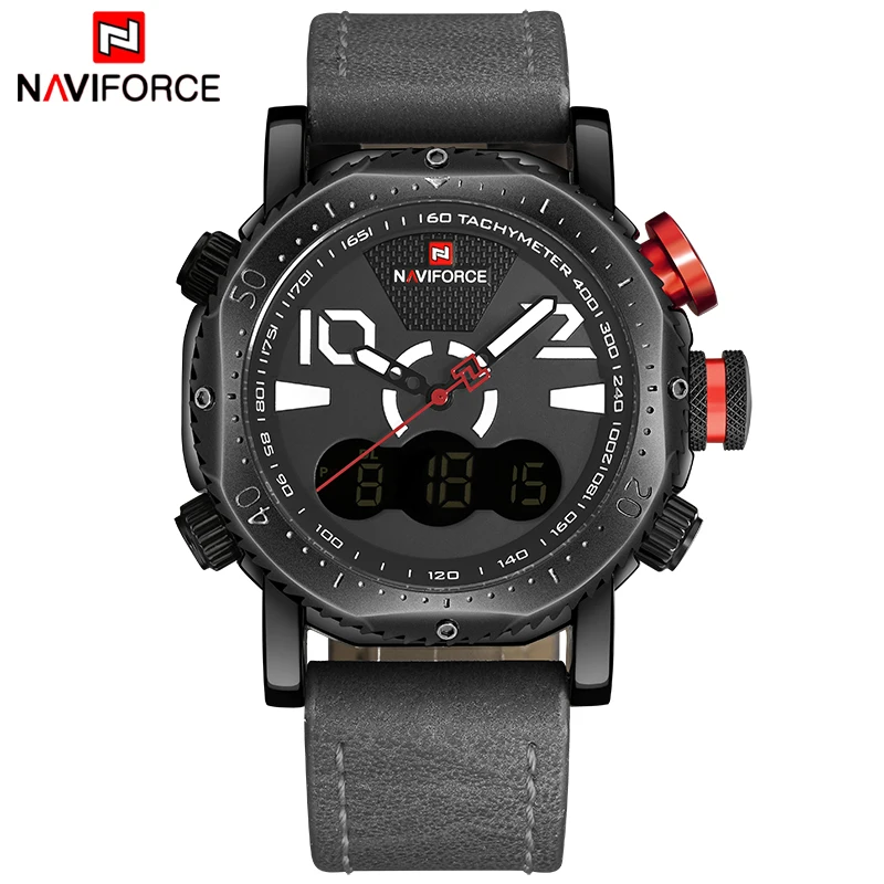 2017 Fashion Brand Men Sport Watches Men's Quartz Digital Clock Man Leather Strap Army Military Wrist watch relogio masculino | Наручные