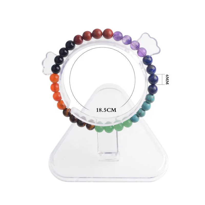 7 браслет с символами чакр рейки заживляющие балансирующие круглые бусины