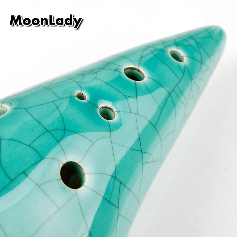 Специальные музыкальные инструменты Alto C Ocarina Green Ice crack 12 отверстий китайские