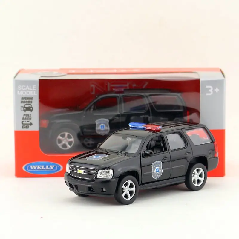 

Welly DieCast Model/1:36 Scale/2008 CHEVROLET TAHOE Police Toy Car/Pull Back Educational Collection/Children's gift/Collection