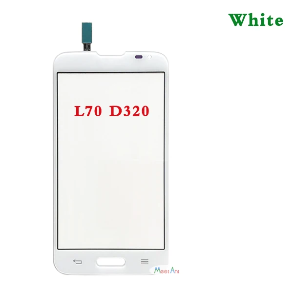 D320 White No Tool Высокое качество 4," для LG L70 D320 и L70 D325 сенсорный экран дигитайзер сенсор внешняя Передняя стеклянная панель объектива Черный Белый - Цвет: D320 White No Tool