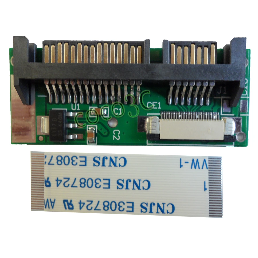 

Free shipping 24pin 1.8" LIF SSD to 22pin 2.5 SATA converter card THNSNC128GMLJ THNS128GG4BMAA HS12UHE adapter with cable