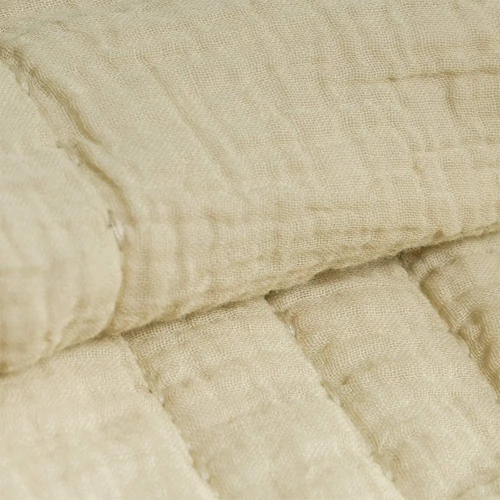 Zen коллекция 2 слоя хлопок Crinkle Марля полоса вышивка постельные принадлежности покрывало комплекты одеял покрывало