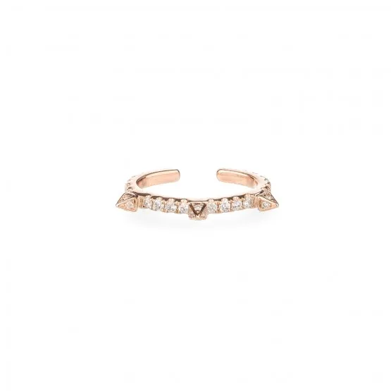 Rose Gold Ear Cuff Moonnory 925 стерлингового серебра без пирсинга клипсы ушные манжеты женские красочные серьга в виде клипсы непроколотое ухо клипсы модные - Окраска металла: Rose Gold Ear Cuff