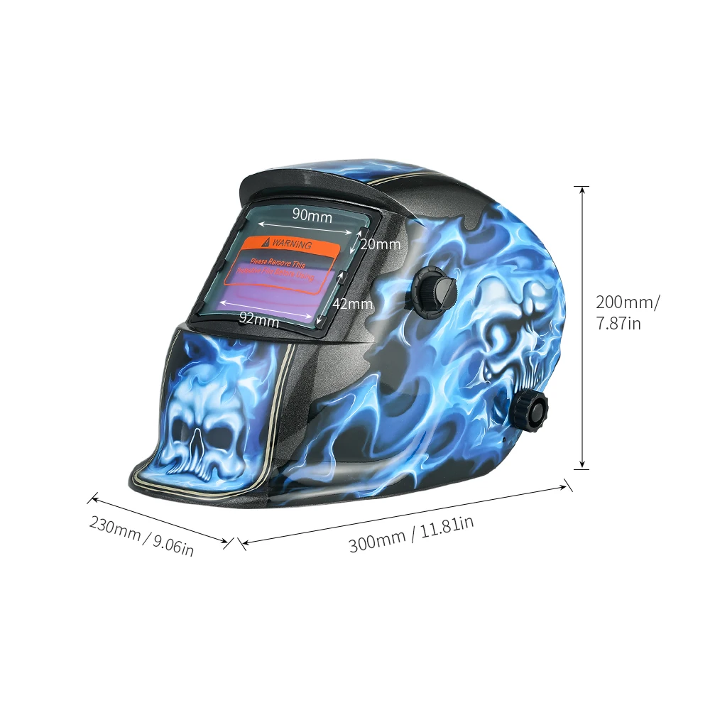 Шлем сварочный промышленный с автоматическим затемнением на солнечной батарее