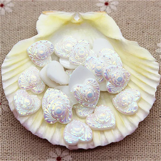 Стразы из смолы с плоской задней стороной 100 шт. 12 мм кабошон милые сердца/цветы