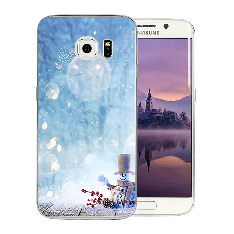 Мягкий чехол из ТПУ с рисунком Merry X'MAS для Samsung Galaxy S6 Edge 5 1 дюйма силиконовый G925