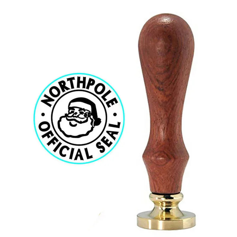 1 wax seal stamp Рождественская голова Санта-Клауса Northpole официальная печать воск печать штамп - Цвет: 1 wax seal stamp