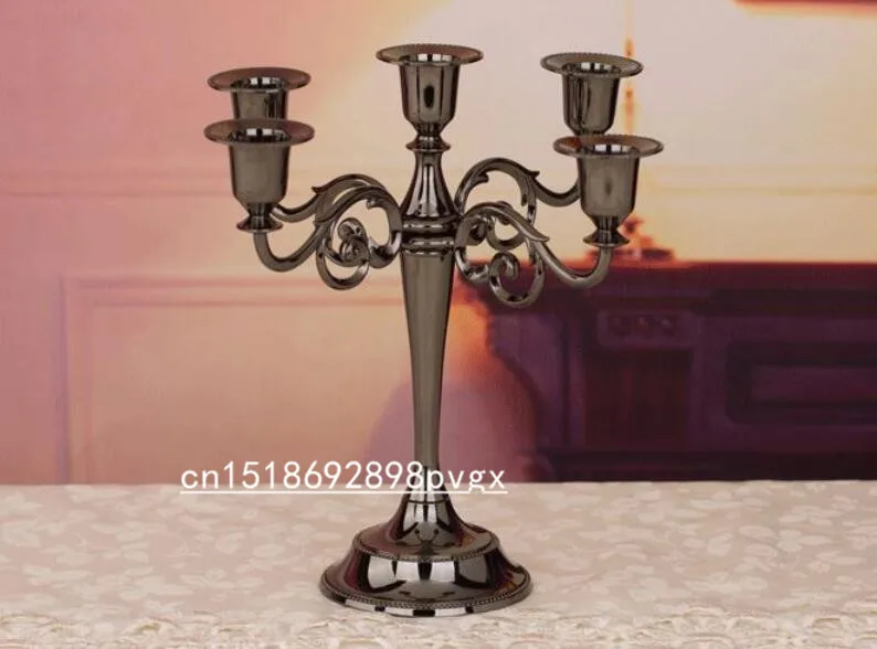 Металлический Подсвечник 27 см подставка для свечей с 5 дужками свадебного