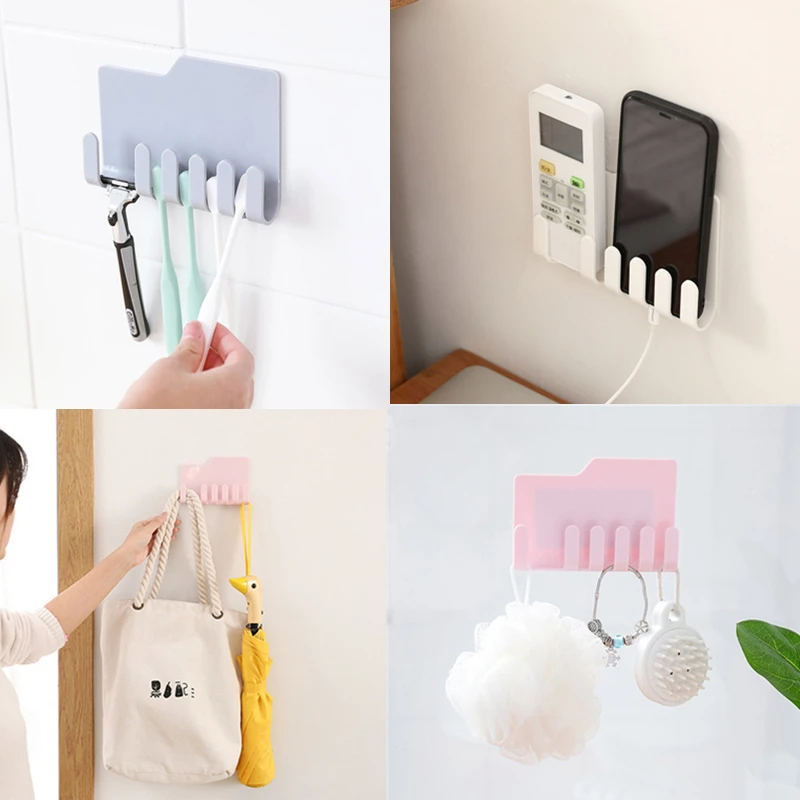 Настенный держатель для зубной пасты и щетки подвесная Многофункциональная