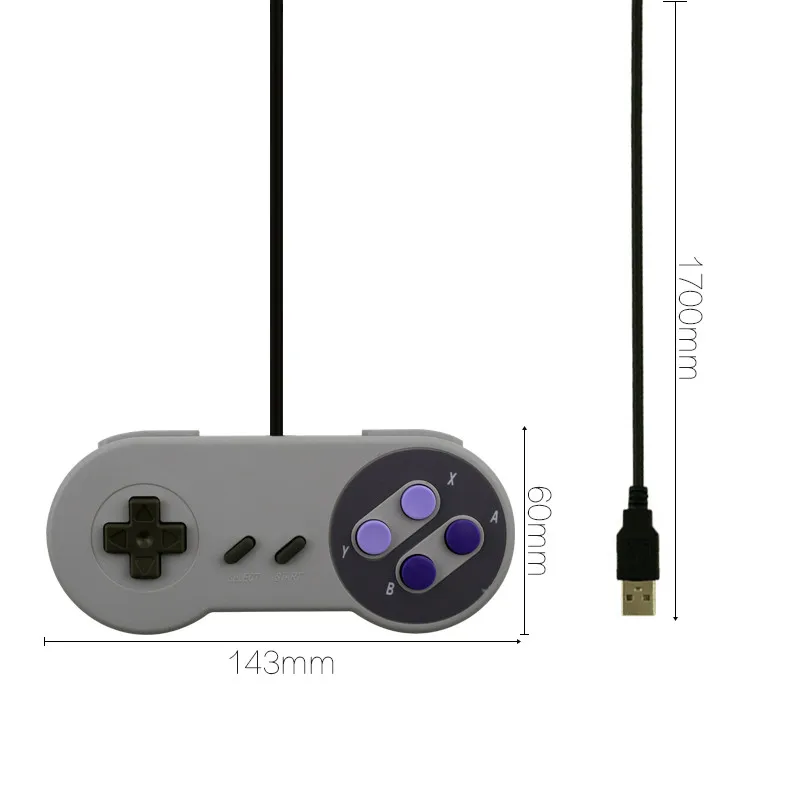 Лидер продаж Ретро USB контроллер для Nintendo SNES ПК контроллеров MAC высокое