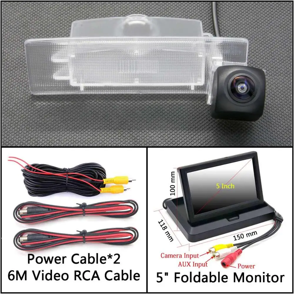 Cam N 5 inch Fold 175 градусов HD камера заднего вида для KIA kx5 Sportage 4 QL парковочный монитор ночного видения - Название цвета: Cam N 5 inch Fold