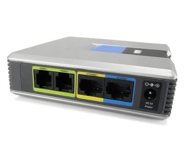 Быстрая доставка! Разблокированный телефонный аппарат Linksys SPA2102 VoIP с 1LAN + 2 FXS