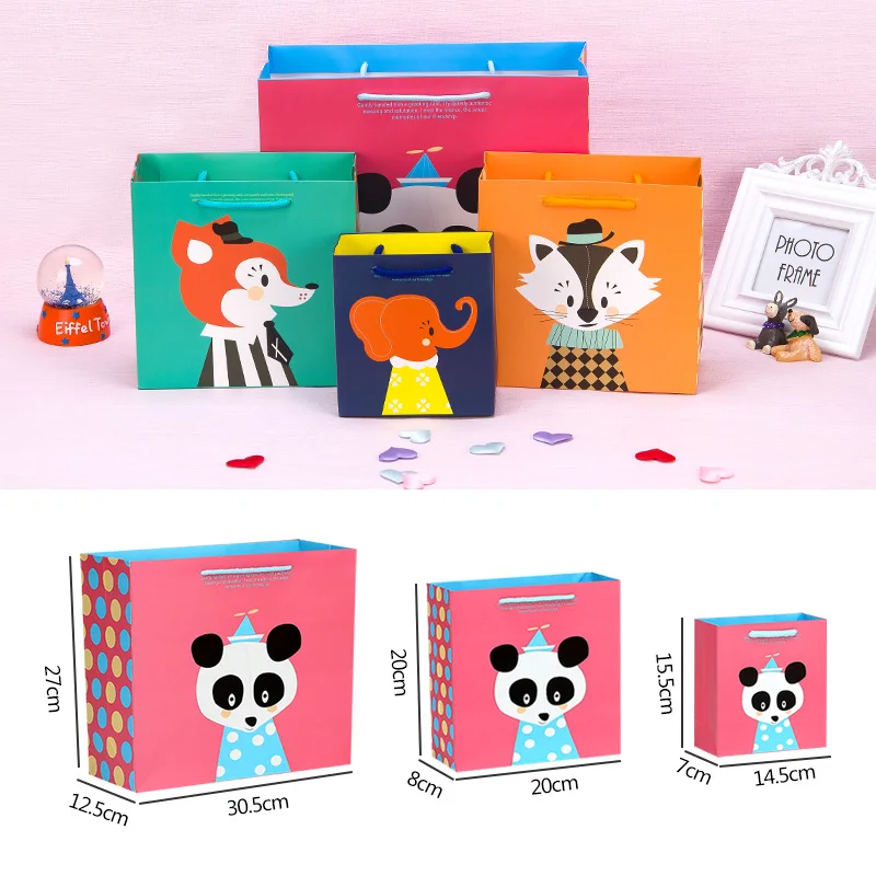 5 шт. модные подарочный бумажный пакет на новый год прекрасный мультфильм свежий