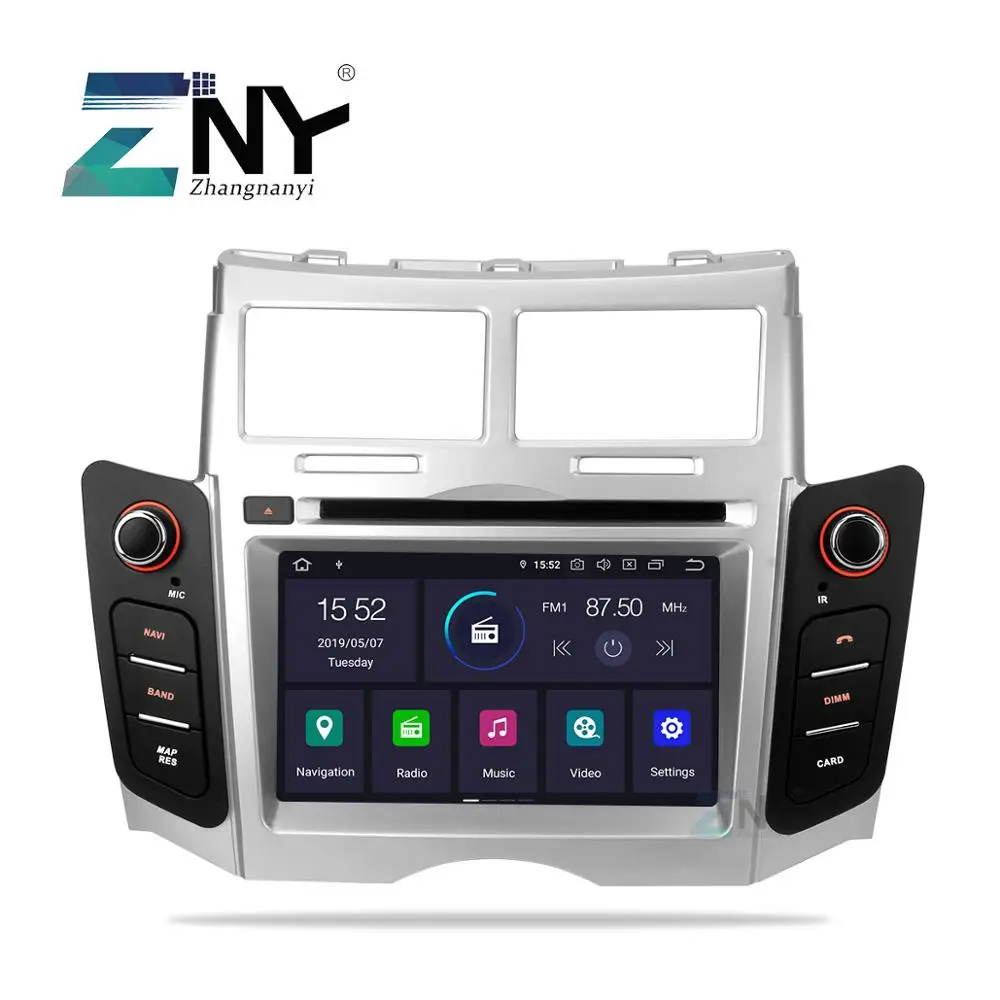 Android 9 0 Автомобильный DVD Радио для Toyota Yaris 2005 2011 2 Din gps навигация FM RDS мультимедиа