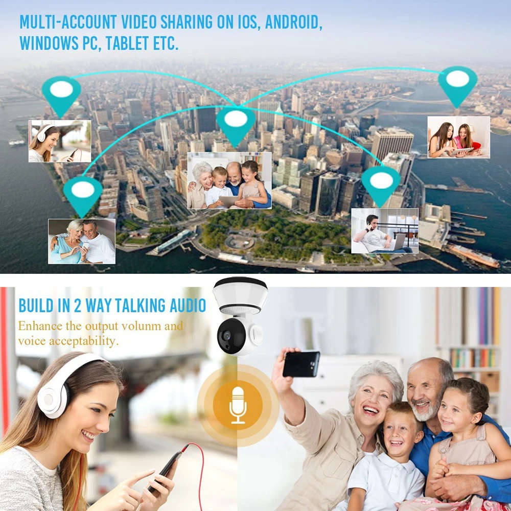 HD 720P WiFi мини-монитор для детей, беспроводная ip-камера P2P для внутреннего наблюдения, CCTV камера, домашний видео монитор, ночное видение