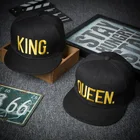 Кепка для влюбленных Black King Queen Бейсболка унисекс с вышивкой хип-хоп летние зимние кепки-тракер уличная шляпа от солнца
