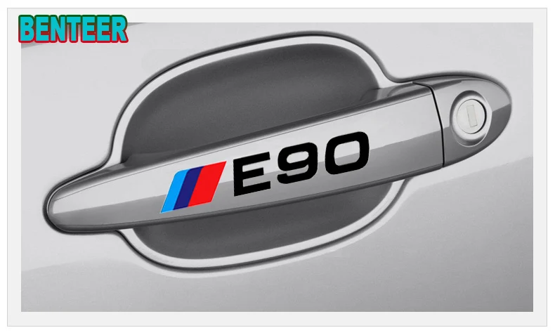 4 шт./лот Новый E30 E34 E36 E39 E46 E60 E90 F01 F02 F10 F20 F30 F48 F87 Логотип Автомобильной дверной ручки