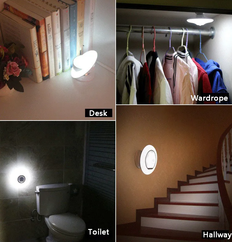 Умный датчик движения LED Человеческого Тела Индукции НЛО ночник перезаряжаемый