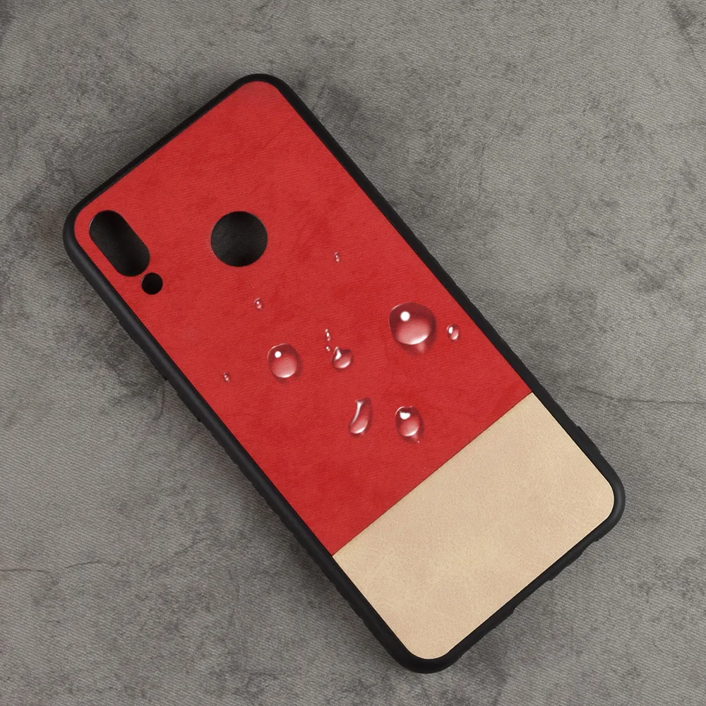 Роскошный холщовый чехол из искусственной кожи для Huawei Y9 2019 JKM-LX1 JKM-LX3 Ретро Бизнес