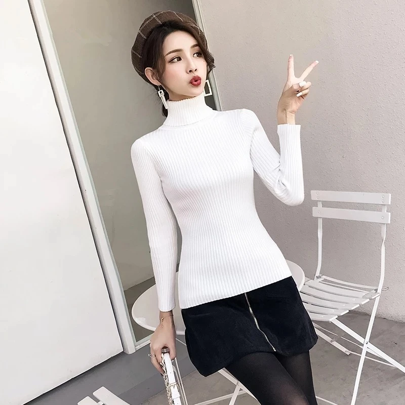 Marwin Newcoming Thick Turtleneck Warm Soft Flat Knitted Casual Solid Autumn Winter Female Pullovers Fashion Women Sweaters | Женская