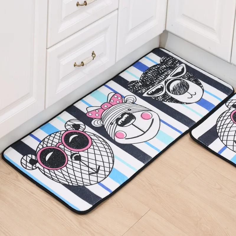 

Zeegle Flannel Bathroom Mats Funny Doormats Kids Bedroom Carpets Bedside Mats Anti-slip Mats Foor Hallway Absorbent Kitchen Rugs