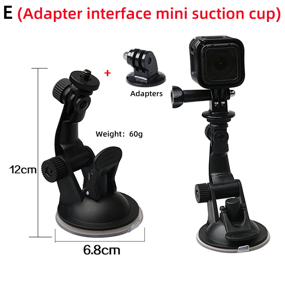 RuigPro автомобильный адаптер на присоске оконный стеклянный Штатив для GoPro Hero 8 7 6 5 4 для sjcam Xiaomi yi аксессуары для экшн-камеры GP61