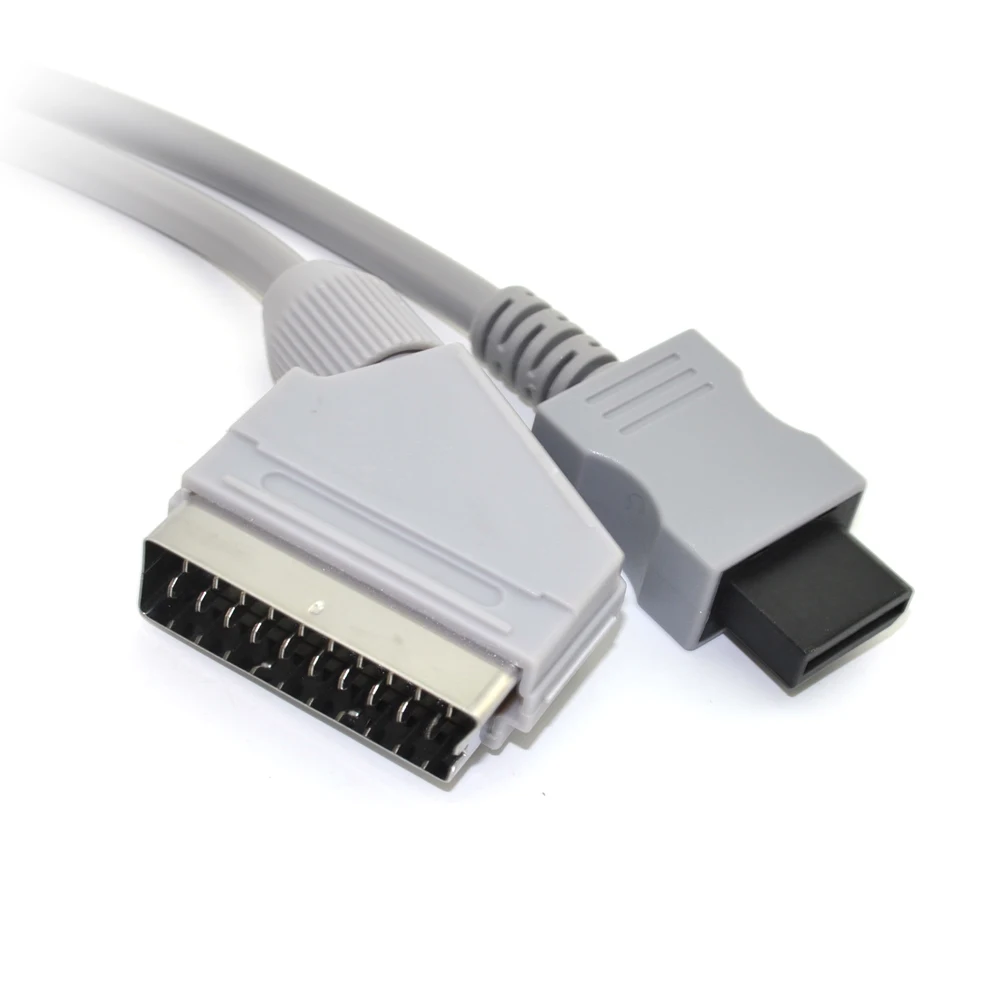 50 шт./партия штепсельная вилка стандарта США/ЕС для игровой консоли Nintendo Wii ПВХ RGB