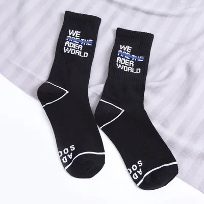 Женские хлопковые носки в стиле Харадзюку забавные хип хоп с принтом букв