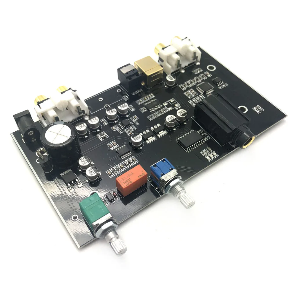 PCM5100 MS8416 оптический USB вход NE5532 OP DAC плата 24 бит 192 к с аудио регулятором громкости DAC плата DC 12 В B9-007