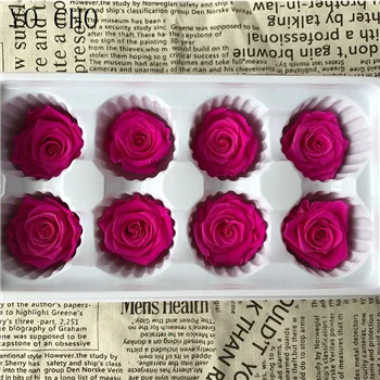 rose red 4-5 см консервированные Цветы Роза подарок на день матери вечная жизнь цветок материал Рождество День святого Валентина Подарочная коробка бессмертный цветок розы - Цвет: rose red