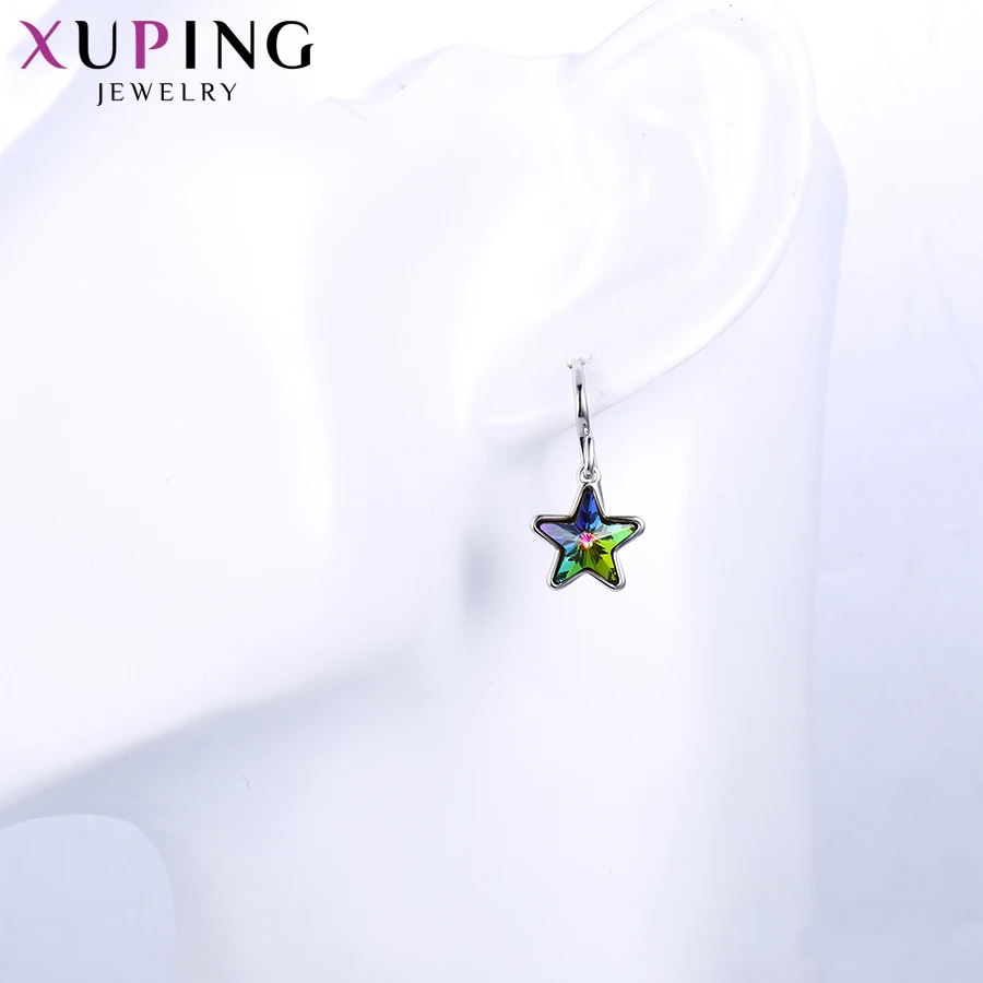 11 серьги в стиле Звезд Xuping Разноцветные кристаллы от Swarovski элегантные ювелирные