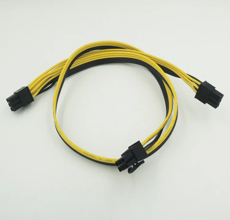 50 шт DHL Бесплатная доставка PCI E 6pin к 2 * сплиттер 18AWG удлинитель силового кабеля|pci-e