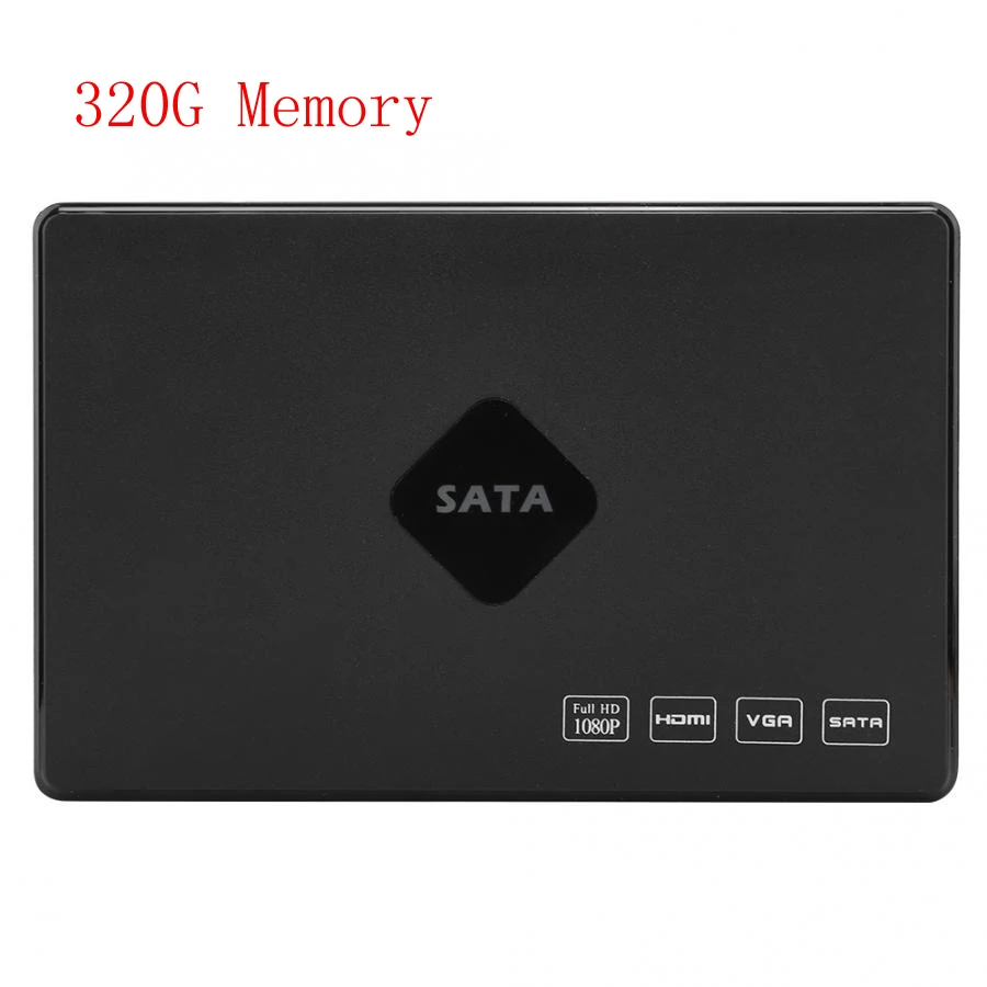 320G Mini Full HD 1080P 2.5 inch SATA HDD Player Video Audio Media Player 80G/120G/160G/320G/500G Memory Optional - Цвет: 320G