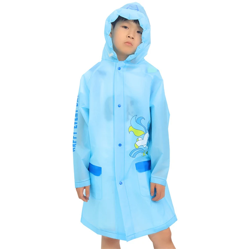 Blue Only Jime/розовые плащи для девочек; милый детский плащ-дождевик с рисунком; пончо с капюшоном; плащ-дождевик для детей; плащ-дождевик высокого качества - Цвет: Blue
