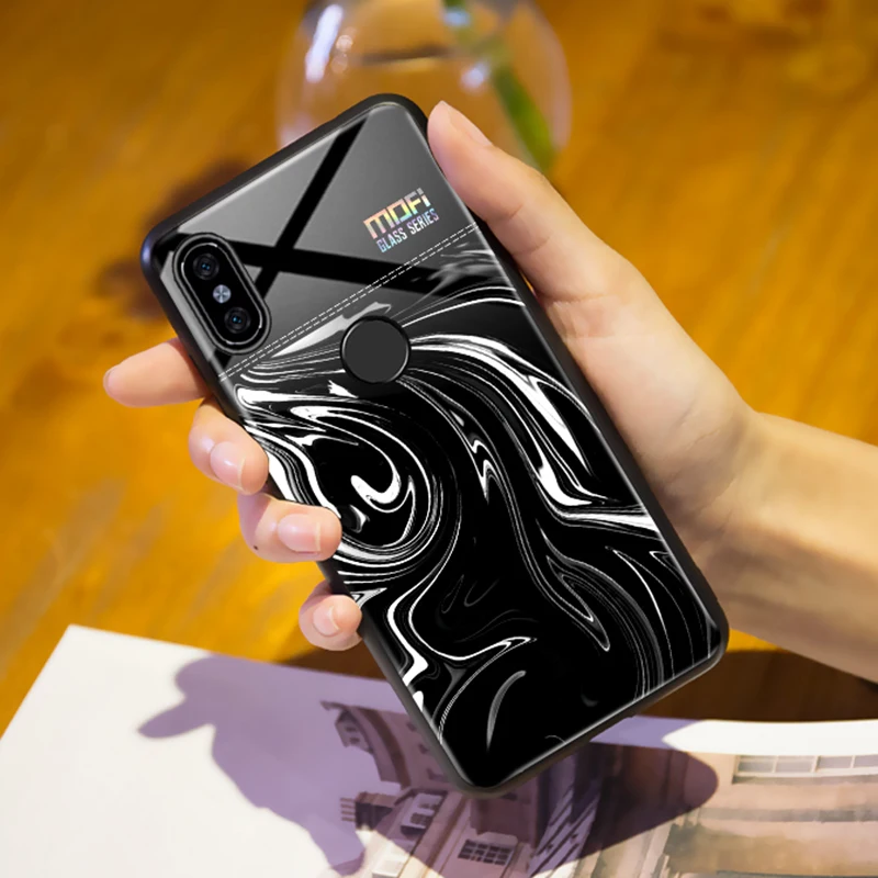 Чехол для Redmi note 5 чехол Xiaomi redmi Mofi закаленное стекло note5 мрамор черный белый |