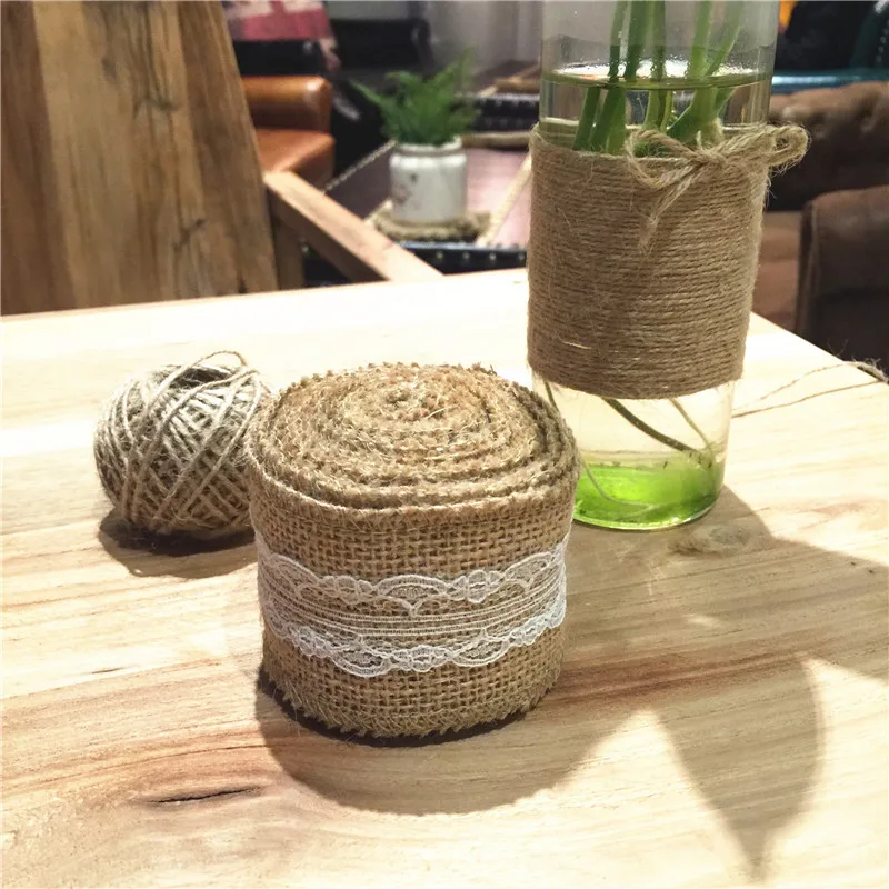 2 шт. DIY ролл пеньковый Канат конопли белья Кружево ремесел объем праздничные