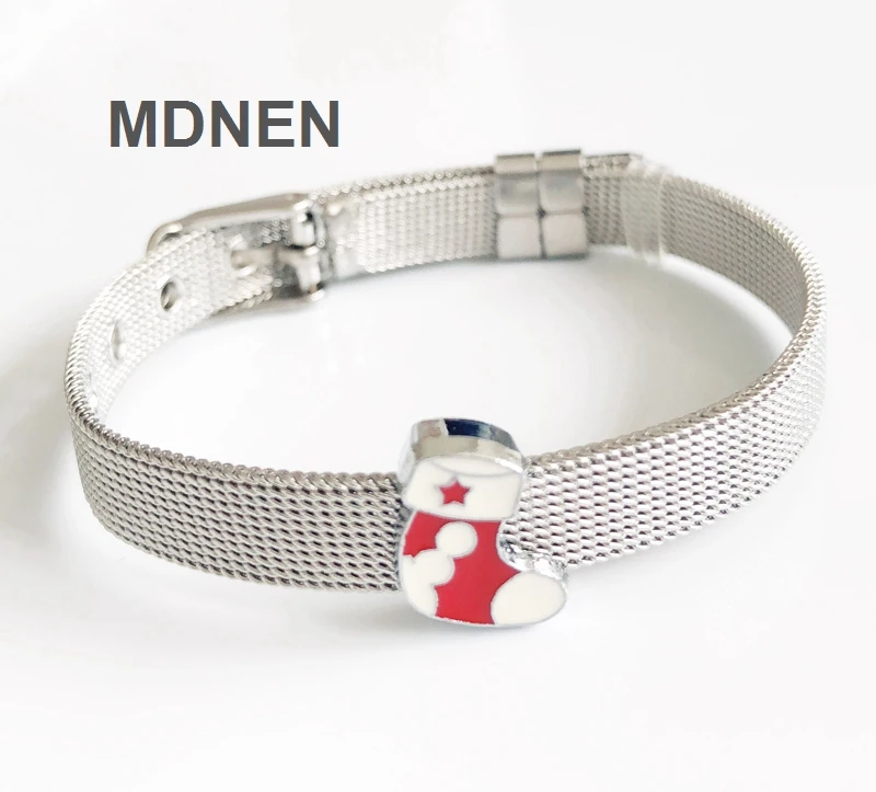 Аксессуары сделай сам из сплава рождественские чулки 8 мм Шарм-бусина ошейник для