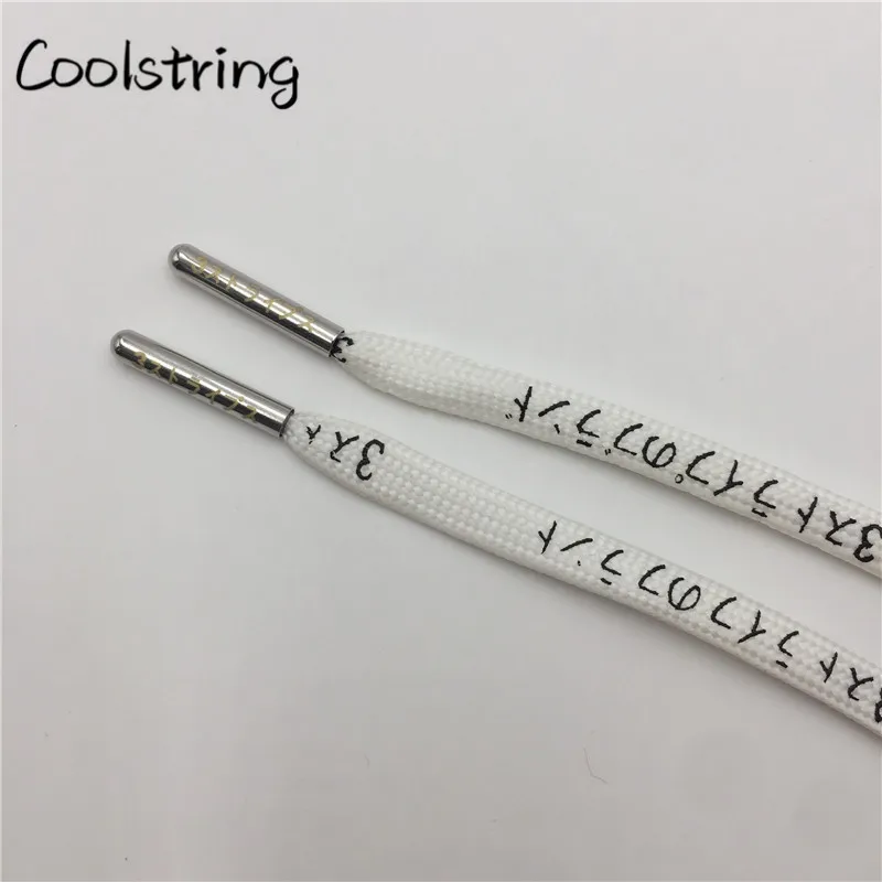 Coolstring 4 шт./1 комплект блестящие бесшовные толстовки шнурки металлические Aglets лазерные японские буквы Одежда DIY шнурки советы