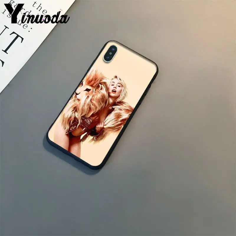 Ynuoda miley cyrus 2019 стильный черный мягкий силиконовый чехол из ТПУ для iPhone 8 7 6 6S Plus X XS MAX