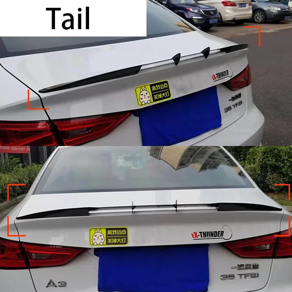 Tail 4 шт. автомобильный Стайлинг для Audi A3 задний светильник s- для a3 светодиодный задний фонарь+ сигнал поворота+ тормоз+ задний светодиодный светильник - Цвет: Tail