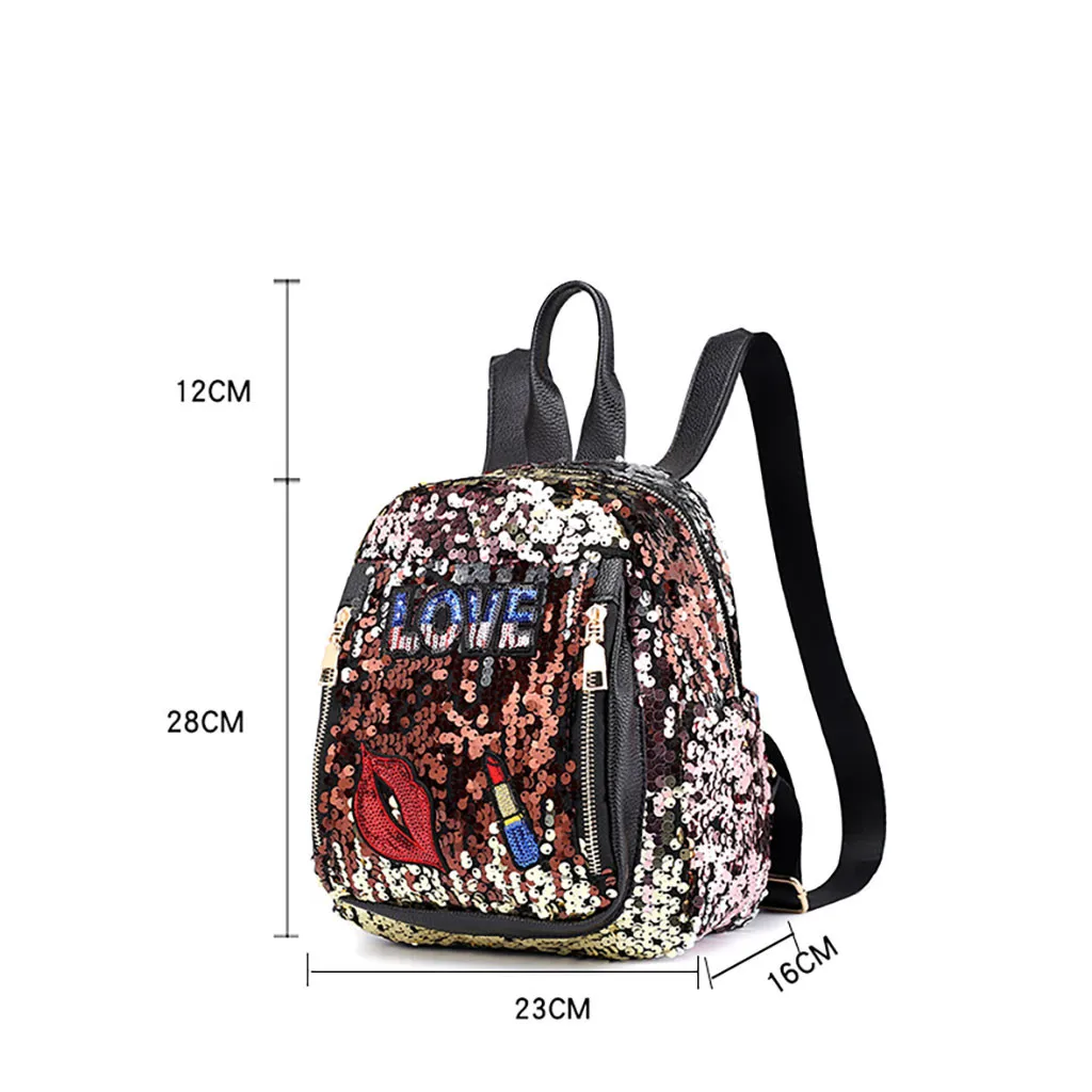 Мини-рюкзак с блестками и милой вышивкой рюкзаки для женщин девочек дорожная